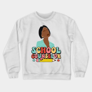 Black School Counselor Appreciation Gift Crewneck Sweatshirt